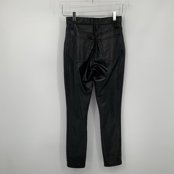 Abercrombie & Fitch High Rise Skinny Curve Love faux leather pant black 25 SHORT - Picture 3 of 4